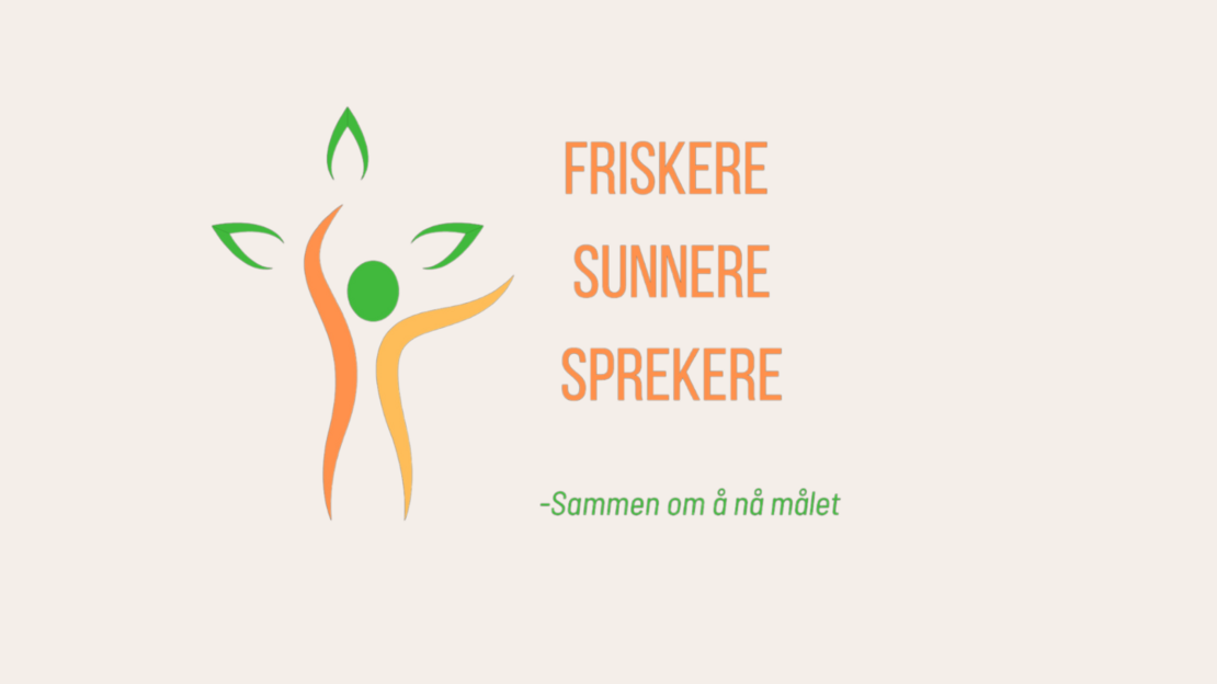 logo friskere sunnere sprekere oransje og grønn